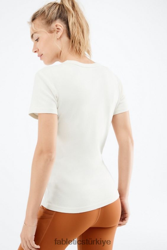 tr Fabletics kadınlar tinsley kısa kollu tişört keten 40R06B2068