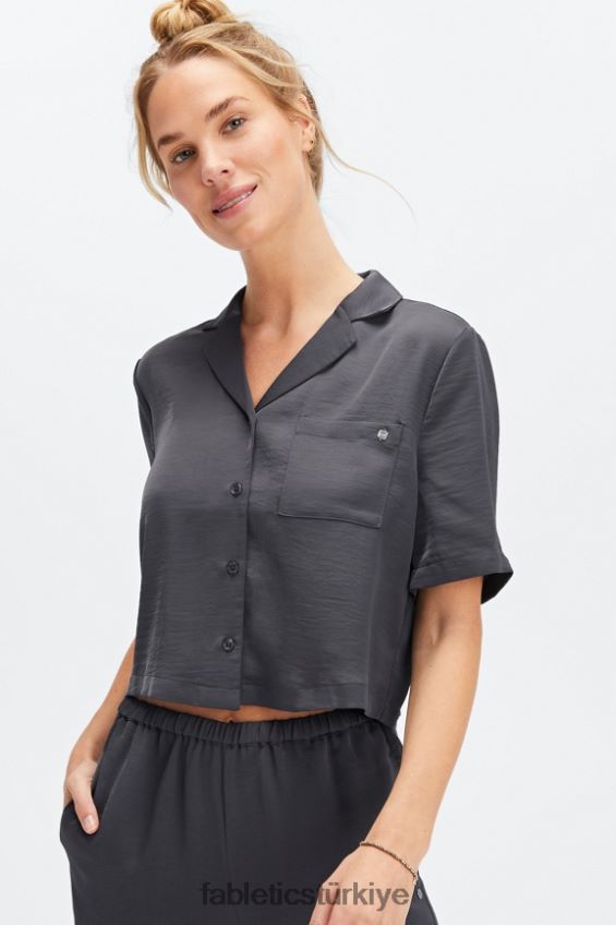 tr Fabletics kadınlar uyku düğmesi aşağı kalaylı 40R06B2032