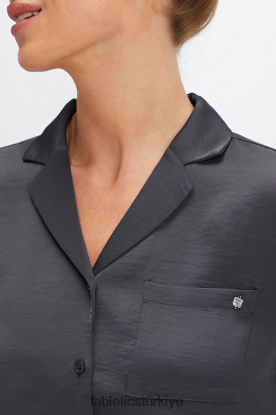 tr Fabletics kadınlar uyku düğmesi aşağı kalaylı 40R06B2032