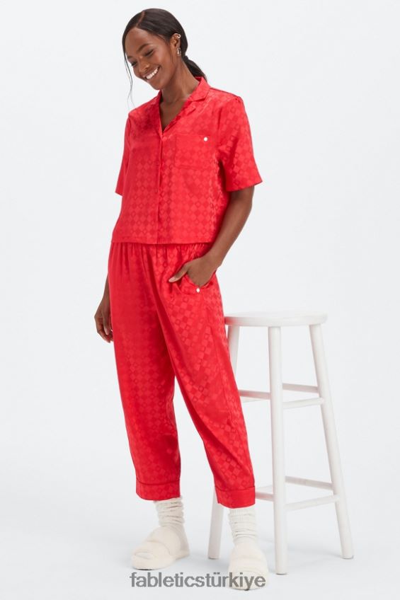 tr Fabletics kadınlar uyku düğmesi aşağı kalplerin kraliçesi 40R06B1987