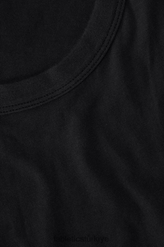 tr Fabletics kadınlar %100 pamuk kepçe tankı siyah 40R06B2157