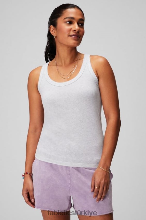 tr Fabletics kadınlar %100 pamuk kepçe tankı yumuşak gri funda 40R06B2160
