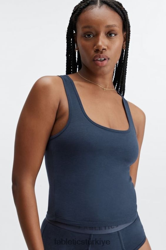 tr Fabletics kadınlar 7/24 brit tankı klasik donanma 40R06B2257