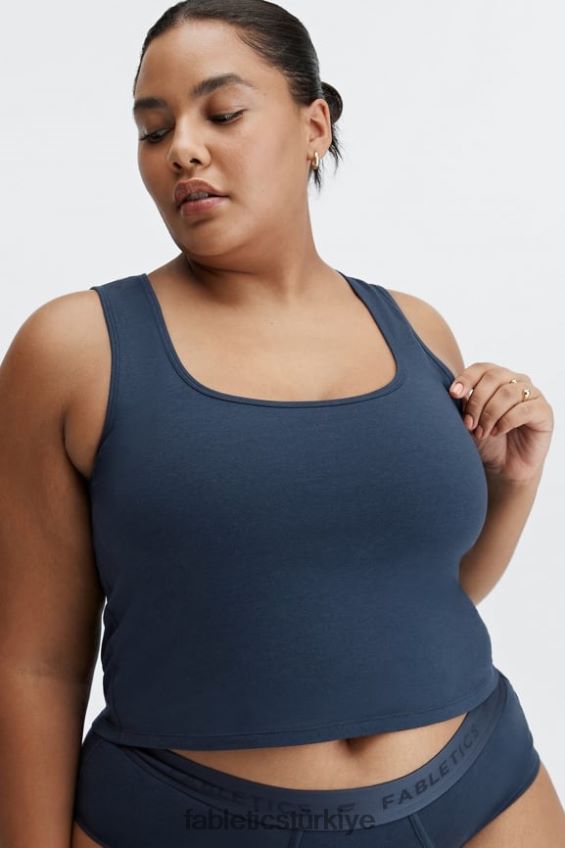 tr Fabletics kadınlar 7/24 brit tankı klasik donanma 40R06B2258