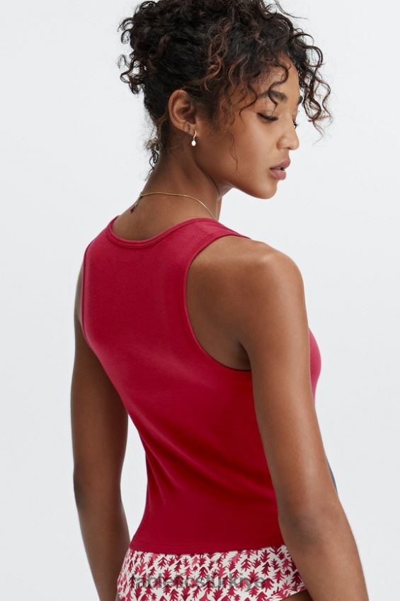 tr Fabletics kadınlar 7/24 brit tankı koyu Kırmızı 40R06B2256