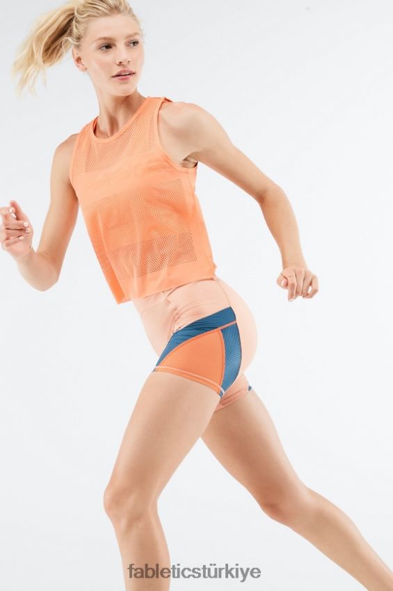 tr Fabletics kadınlar Wilder heykel örgülü atlet portakal patlaması 40R06B2334