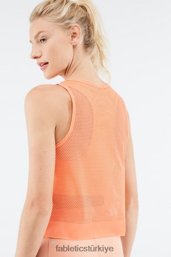 tr Fabletics kadınlar Wilder heykel örgülü atlet portakal patlaması 40R06B2334