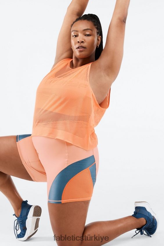 tr Fabletics kadınlar Wilder heykel örgülü atlet portakal patlaması 40R06B2335