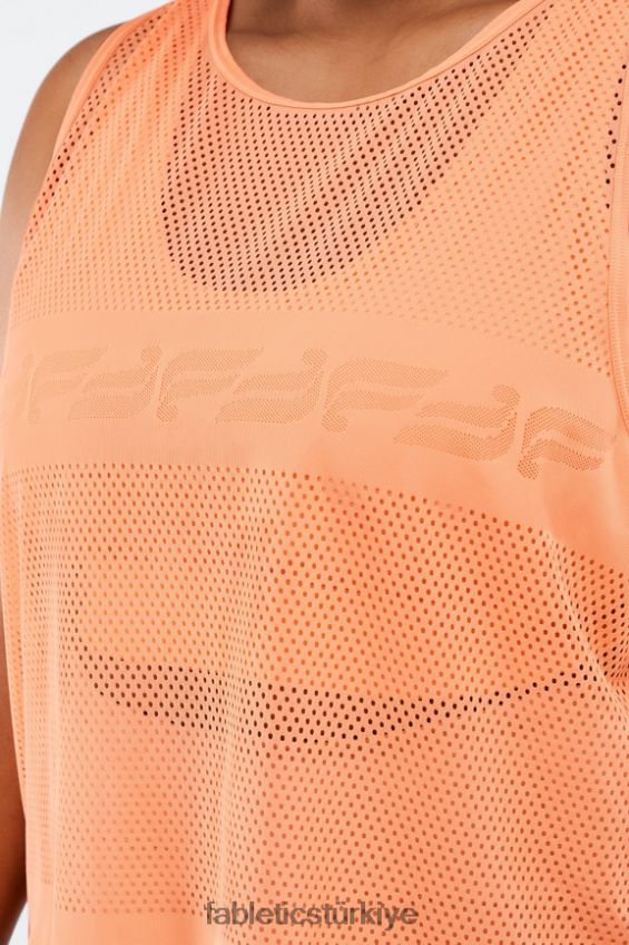 tr Fabletics kadınlar Wilder heykel örgülü atlet portakal patlaması 40R06B2335