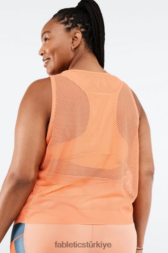 tr Fabletics kadınlar Wilder heykel örgülü atlet portakal patlaması 40R06B2335