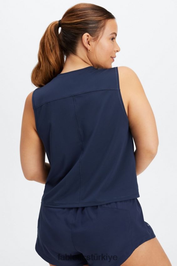 tr Fabletics kadınlar anka kuşu nefes kas tankı derin lacivert/yansıtıcı logo 40R06B2264