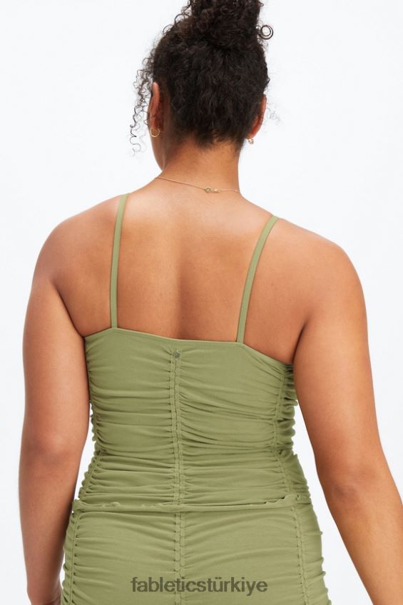 tr Fabletics kadınlar anya dikişsiz dantelli atlet orman yosunu 40R06B2243