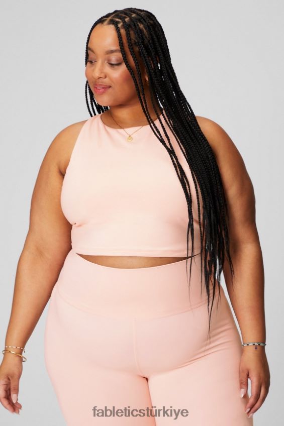 tr Fabletics kadınlar askılı açık arka tank pembe tereyağı 40R06B2165