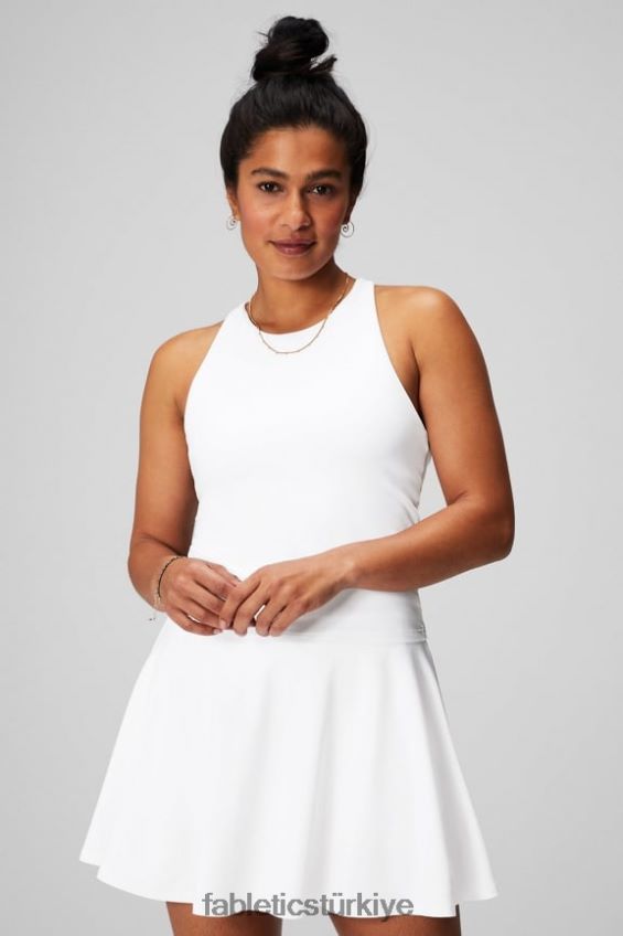 tr Fabletics kadınlar askılı dahili sütyen atleti klasik beyaz 40R06B2132