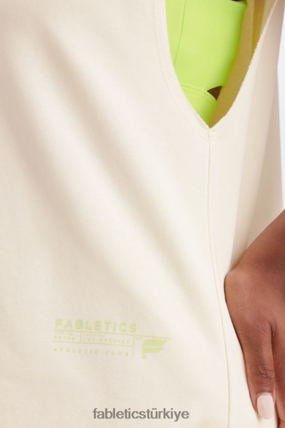 tr Fabletics kadınlar büyük boy havlu tankı ak balıkçıl/atletizm kulübü 40R06B2260