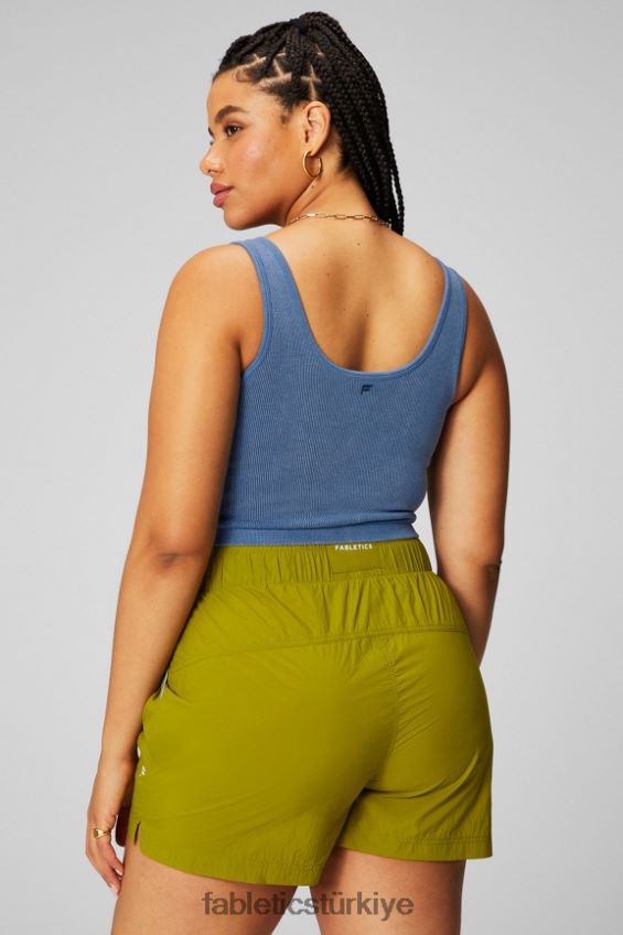 tr Fabletics kadınlar bulut dikişsiz v yaka crop atlet açık çivit 40R06B2155