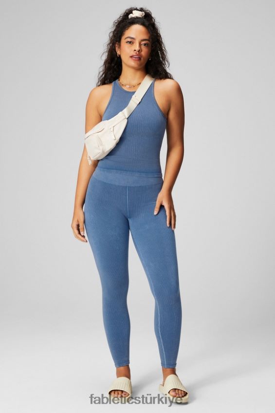 tr Fabletics kadınlar bulut dikişsiz yüksek boyunlu atlet açık çivit 40R06B2151