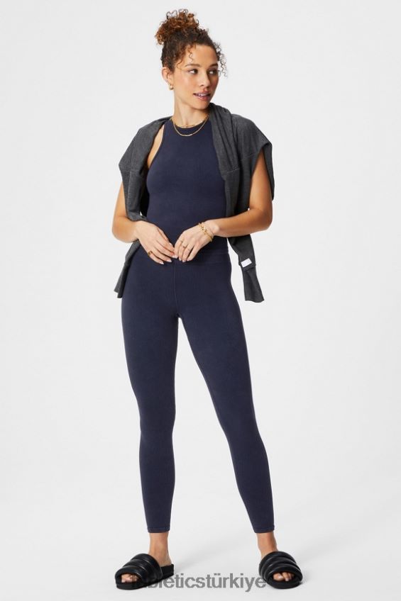 tr Fabletics kadınlar bulut dikişsiz yüksek boyunlu atlet koyu çivit 40R06B2152