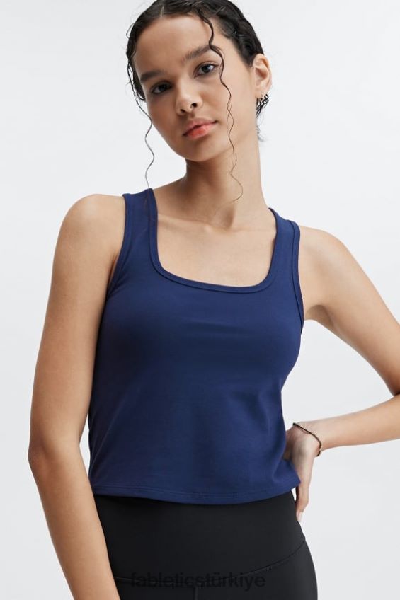 tr Fabletics kadınlar canlı pamuk tankı derin donanma 40R06B2244