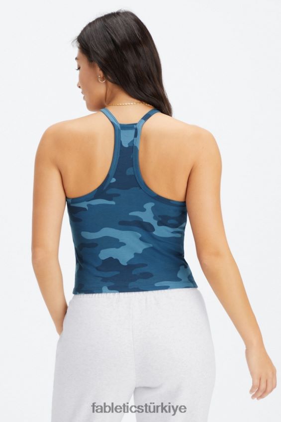 tr Fabletics kadınlar canlı yular tankı gece yarısı dalgası büyük kamuflaj 40R06B2226