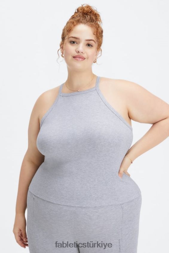 tr Fabletics kadınlar canlı yular tankı klasik gri melanj 40R06B2230