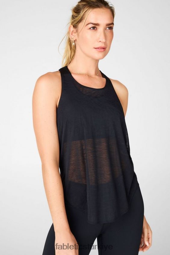 tr Fabletics kadınlar dahili sütyen tankını artırın siyah/pembe kravat boyası 40R06B2385