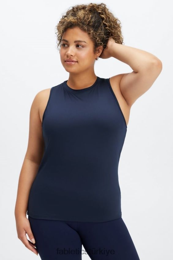 tr Fabletics kadınlar dry-flex açık arka tank derin donanma 40R06B2123