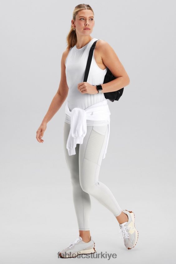 tr Fabletics kadınlar dry-flex açık arka tank klasik beyaz 40R06B2118