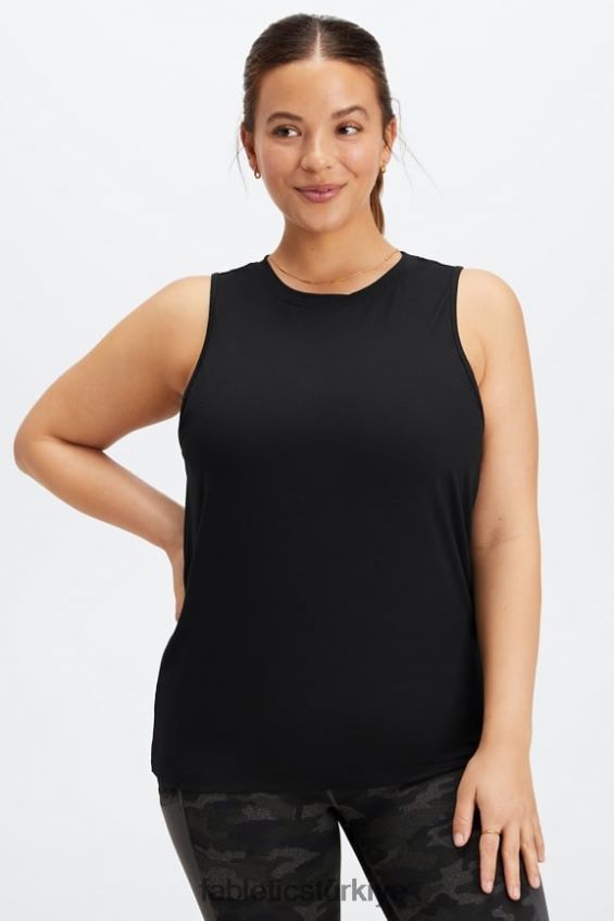tr Fabletics kadınlar dry-flex açık arka tank siyah 40R06B2119