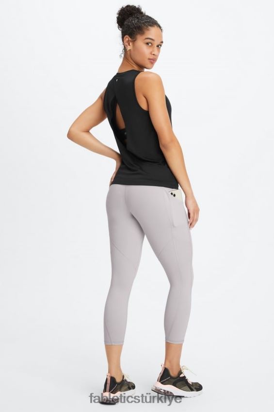 tr Fabletics kadınlar dry-flex açık arka tank siyah 40R06B2119