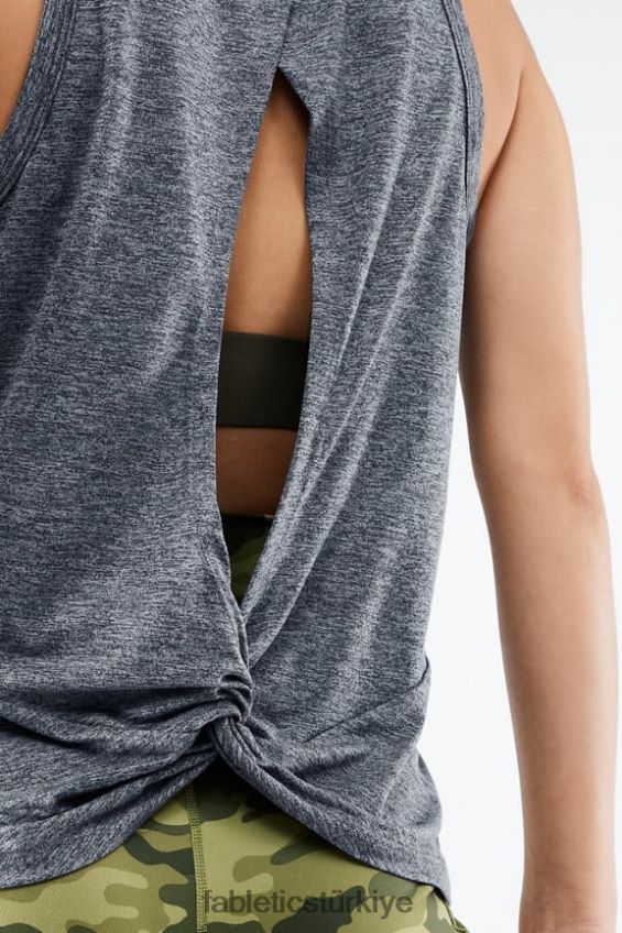 tr Fabletics kadınlar dry-flex bükümlü arkası açık tank gri funda 40R06B2290