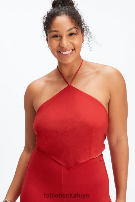 tr Fabletics kadınlar eşarp üst kırmızı elma 40R06B2276