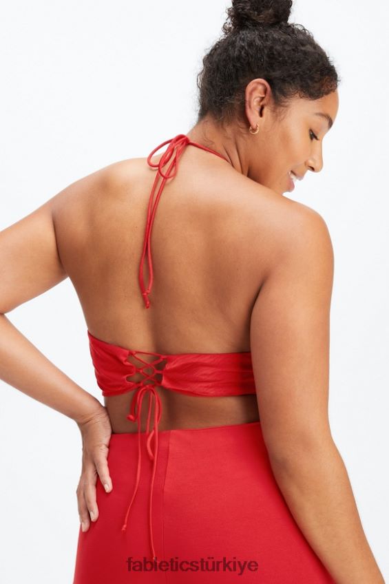 tr Fabletics kadınlar eşarp üst kırmızı elma 40R06B2276