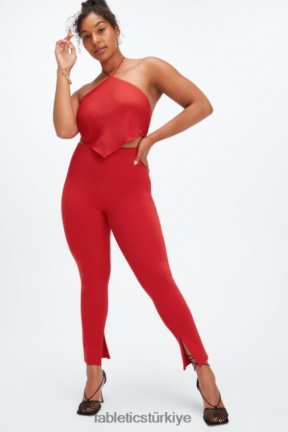 tr Fabletics kadınlar eşarp üst kırmızı elma 40R06B2276