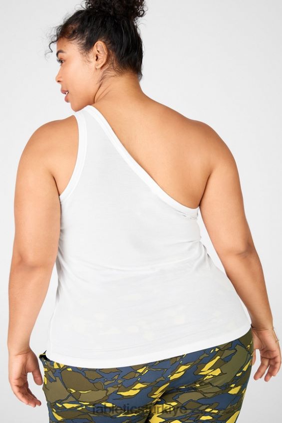 tr Fabletics kadınlar esme tek omuz tankı beyaz 40R06B2421