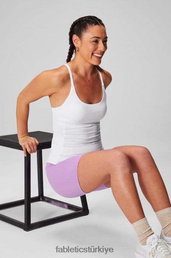 tr Fabletics kadınlar hareket halindeyken yerleşik sütyen tankı klasik beyaz 40R06B2177