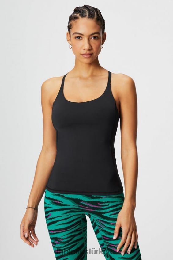 tr Fabletics kadınlar hareket halindeyken yerleşik sütyen tankı siyah 40R06B2178