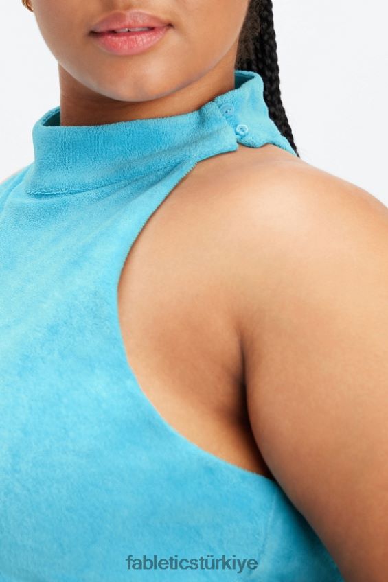 tr Fabletics kadınlar havlu yerleşik sutyen tankı Deniz mavisi 40R06B2282