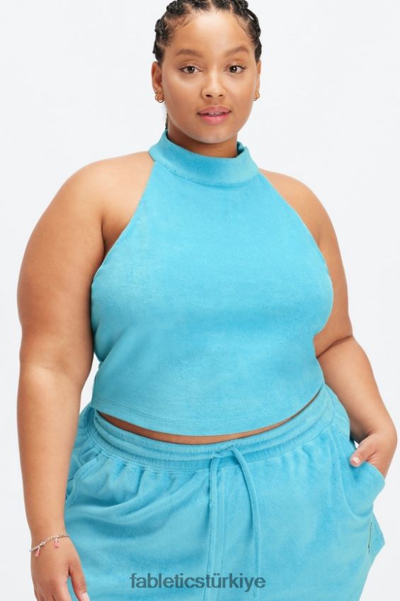 tr Fabletics kadınlar havlu yerleşik sutyen tankı Deniz mavisi 40R06B2282