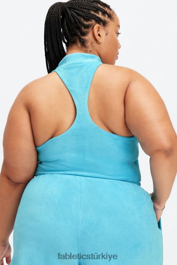 tr Fabletics kadınlar havlu yerleşik sutyen tankı Deniz mavisi 40R06B2282