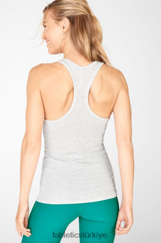 tr Fabletics kadınlar jess yarışçı sırtı tankı açık gri funda 40R06B2354