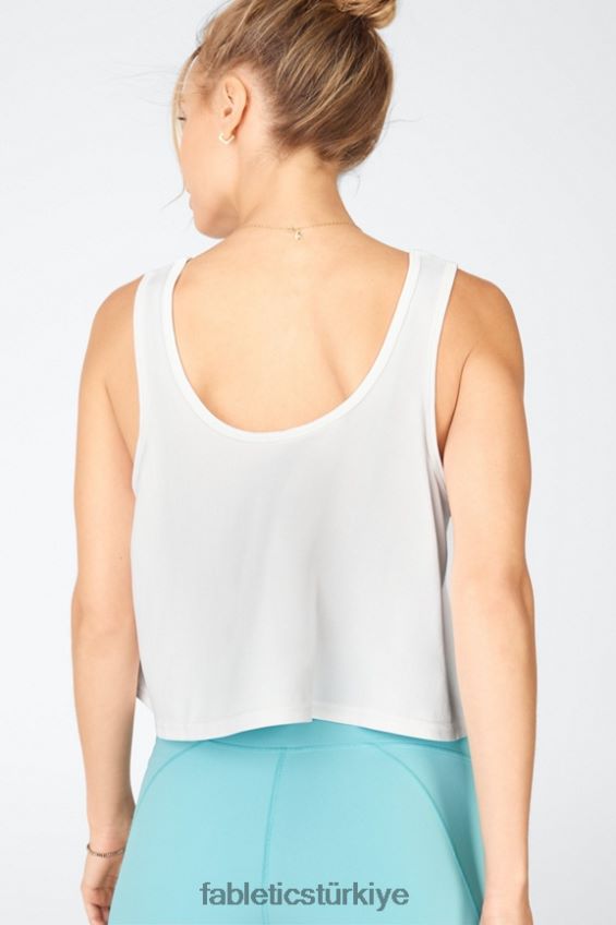 tr Fabletics kadınlar şık örgü kısa salıncak atlet beyaz 40R06B2314