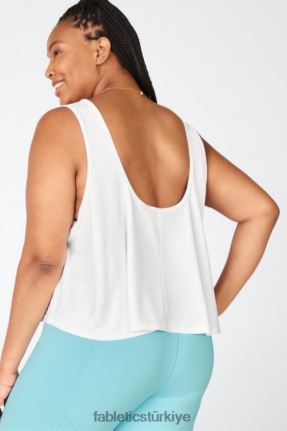 tr Fabletics kadınlar şık örgü kısa salıncak atlet beyaz 40R06B2315