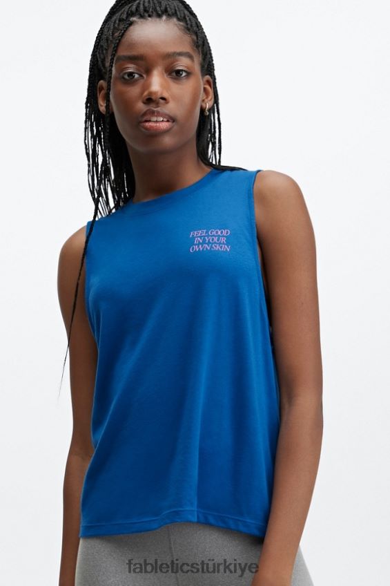 tr Fabletics kadınlar kırpılmış kas tankı iyi hisset/elektrik mavisi 40R06B2332