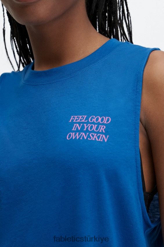 tr Fabletics kadınlar kırpılmış kas tankı iyi hisset/elektrik mavisi 40R06B2332