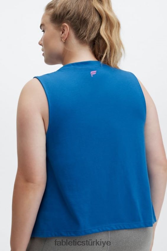 tr Fabletics kadınlar kırpılmış kas tankı iyi hisset/elektrik mavisi 40R06B2333