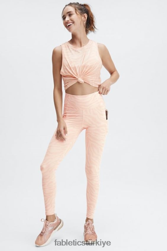 tr Fabletics kadınlar kuru esnek kas tankı büyük zebra vuruşu 40R06B2212