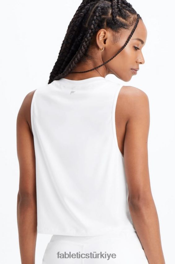 tr Fabletics kadınlar kuru esnek kas tankı parlak beyaz 40R06B2209