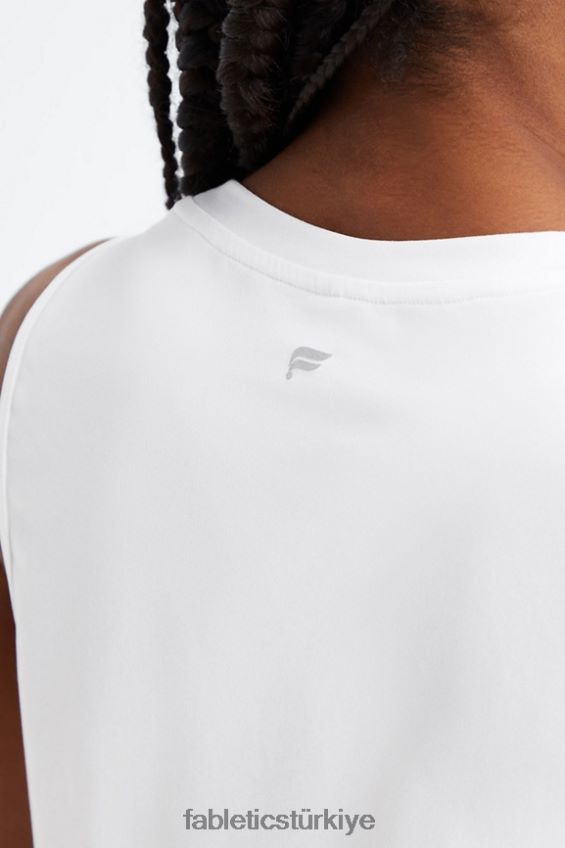 tr Fabletics kadınlar kuru esnek kas tankı parlak beyaz 40R06B2209