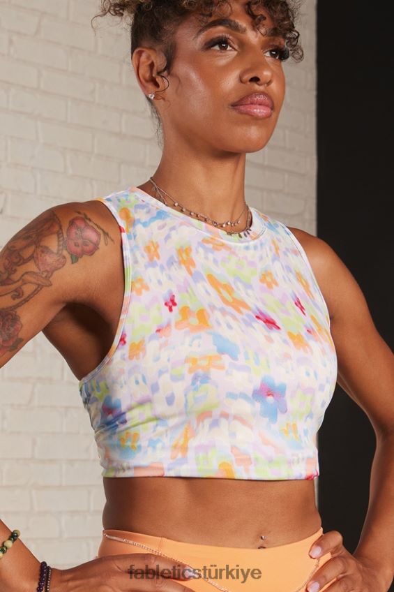tr Fabletics kadınlar kuru esnek kas tankı yeni dalga çiçek/atletizm kulübü 40R06B2206